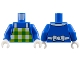 Part No: 973pb5914c01 Name: Torso Green and Lime Checkered Gingham Apron with White Straps Pattern / Blue Arms / White Hands Part No: 973pb5914c01 Name: Torso Green and Lime Checkered Gingham Apron with White Straps Pattern / Blue Arms / White Hands