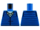 Part No: 973pb6258  Name: Torso Vest with Dark Blue Stripes, Medium Azure and White Neck, Tan Shark Tooth Necklace Pattern