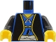 Part No: 973pn1c01  Name: Torso Castle Ninja Samurai Robe, Sash and Dagger Pattern (Shogun) / Black Arms / Yellow Hands