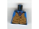 Part No: 973px162  Name: Torso Western Cowboy Brown Vest, Buckle, String Bow Tie Pattern