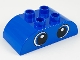 Lot ID: 209581889  Part No: 98223pb026  Name: Duplo, Brick 2 x 4 Slope Curved Double with Circled Black Eyes with White Pupils and Crescents Pattern