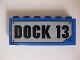 Part No: BA003pb06  Name: Stickered Assembly 6 x 1 x 2 with 'DOCK 13' Pattern (Sticker) - Set 7045 - 2 Brick 1 x 6