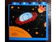 Part No: BA020pb01  Name: Stickered Assembly 4 x 2 x 3 with UFO and Planets Pattern (Sticker) - Sets 4560 / 4561 - 3 Brick 2 x 4