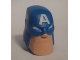 Part No: bb0563c01pb01  Name: Large Figure Head Modified Super Heroes Captain America with Light Nougat Face Pattern