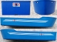 Part No: bfloat3c01pb03  Name: Boat, Hull Unitary 38 x 10 x 5 2/3 with Coast Guard Logo Pattern on Both Sides and Back (Stickers) - Set 4022