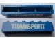 Part No: crssprt02pb52  Name: Brick 1 x 6 without Bottom Tubes with Cross Side Supports with White 'TRANSPORT' Stencil Pattern