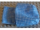 Part No: sleepbag01  Name: Duplo, Cloth Sleeping Bag with Blue and White Checkered Pattern