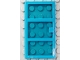 Part No: x39c04  Name: Door 1 x 4 x 6 with 3 Panes and Square Handle with Fixed Trans-Dark Blue Glass