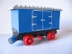 Part No: x488c01pb03  Name: Train Battery Box Car with Switch and Red Wheels and Cargo Doors Pattern on Both Sides (Stickers) - Set 7720 (Undetermined Type)