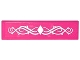 Lego part: Tile 1 x 4 with Silver Diamond and Elves Tribal Scrollwork Pattern (Sticker) - Set 41180