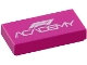 Part No: 3069pb1363  Name: Tile 1 x 2 with Formula 1 Academy Logo Stylized White 'F1 ACADEMY' Pattern