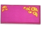 Part No: 87079pb0182  Name: Tile 2 x 4 with Yellow Paisley Shooting Stars on Magenta Background Pattern 2 (Sticker) - Set 41034