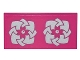 Part No: 87079pb0321  Name: Tile 2 x 4 with 2 Silver Geometric Flowers Pattern (Sticker) - Set 41180