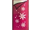 Part No: 87079pb0575  Name: Tile 2 x 4 with Magenta Bedspread with Snowflakes and Corner Pulled Back Pattern (Sticker) - Set 41323