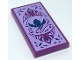 Part No: 87079pb1036  Name: Tile 2 x 4 with Magenta and Dark Blue Elsa Crown and Leaves on Lavender Background Pattern (Sticker) - Sets 41148 / 43172