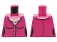 Lot ID: 373303343  Part No: 973pb2176  Name: Torso Female Outline, Cardigan Sweater, Undershirt with Dark Pink Dots and Silver Star Pendant Pattern