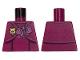 Part No: 973pb3920  Name: Torso Harry Potter Female, Blouse with Back Lines, Dark Pink Bow with Gold Brooch Pattern