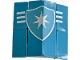 Part No: BA395pb01  Name: Stickered Assembly 4 x 4 x 1 1/3 with White Stripes and Maersk Star Logo on Shield Pattern (Sticker) - Set 10219