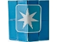Part No: BA395pb02  Name: Stickered Assembly 4 x 4 x 1 1/3 with White Maersk Star Logo Pattern (Sticker) - Set 10219
