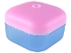 Part No: 51462c02  Name: Clikits Container, Square Box with Hole with Trans-Pink Lid (51462 / 51285)