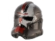 Lot ID: 341854463  Part No: 11217pb18  Name: Minifigure, Headgear Helmet SW Clone Trooper (Phase 2) with Dark Red and White Worn Paint Markings Pattern (Hunter)