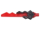 Part No: 25277pb01  Name: Minifigure, Weapon Sword with Geometric Snake and Diamond Shaped Hilt and Trans-Red Jagged Blade Pattern