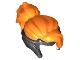 Part No: 35685pb01  Name: Minifigure, Hair Combo, Tiara with Orange Bangs, Top and Ponytail Pattern