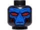 Part No: 3626pb3144  Name: Minifigure, Head Alien with SW Duros Blue Face, Dark Blue Facial Lines, Large Red Eyes, Frown, and Black Breathing Tube Ports (Cad Bane) Pattern