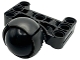 Part No: 39370c02  Name: Technic, Steering Ball Joint Large Receptacle with H-Shape Perpendicular Thick Liftarm with Black Wheel Ball, Hard Plastic 19mm D. (39370 / 52629)