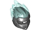 Part No: 41163pb02  Name: Minifigure, Headgear Ninjago Wrap Type 5 with Molded Trans-Light Blue Flames Pattern