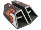 Part No: 49829pb02  Name: Technic Engine Air Scoop Double (RC Car) with Flame Pattern (Stickers) - Set 8676