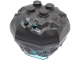 Lego part: Rock 4 x 4 Octagonal Boulder with Molded Trans-Light Blue Crystals Pattern (88644pb01 / 87398pb01)