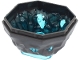Part No: 88644pb01  Name: Rock 4 x 4 Octagonal Boulder, Bottom with Molded Trans-Light Blue Crystals Pattern