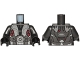 Part No: 973pb2837c01  Name: Torso SW Armor M-OC Hunter Droid with Silver and Red Pattern / Pearl Dark Gray Arms / Black Hands