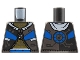Lot ID: 404199548  Part No: 973pb4340  Name: Torso Jacket, Gold Chest, Silver Zipper Circuitry, Left Panel, Blue Trim Pattern