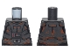 Lot ID: 410171140  Part No: 973pb5429  Name: Torso SW Armor Plates with Dark Orange Dirt, Red and Silver Buttons Pattern