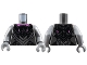 Part No: 973pb5894c01  Name: Torso Armor with Silver and Dark Silver Chevron Plates and Dark Pink Trim Pattern / Flat Silver Arms / Flat Silver Hands