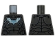 Part No: 973pb6310 Name: Torso Armor with Dark Silver Highlights, Metallic Light Blue and White Bat Symbol, Black Muscles Outline Pattern Part No: 973pb6310 Name: Torso Armor with Dark Silver Highlights, Metallic Light Blue and White Bat Symbol, Black Muscles Outline Pattern