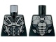 Part No: 973pb6426  Name: Torso Armor, Dark Bluish Gray and Light Bluish Gray Panels, Silver Highlights and Black Outlines Pattern