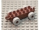 Part No: 2312c05  Name: Duplo Car Base 2 x 6 with Open Hitch End and Light Gray Wheels