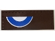 Part No: 6205pb010L  Name: Tile, Modified 6 x 16 with Studs on Edges with White and Blue Semicircles (British Roundel) Pattern Model Left Side (Sticker) - Set 3451