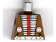 Part No: 973px107  Name: Torso Western Indians Red and White Armor and White Belt Pattern