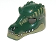 Part No: 12551pb02  Name: Minifigure, Headgear Mask Crocodile with Teeth, Earrings and Olive Green Stripes Pattern