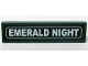 Part No: 2431pb0071  Name: Tile 1 x 4 with White 'EMERALD NIGHT' Pattern (Sticker) - Set 10194