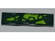 Part No: 2431pb255R  Name: Tile 1 x 4 with 9 Lime Scales Pattern Model Right Side (Sticker) - Set 9450