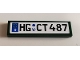 Part No: 2431pb613  Name: Tile 1 x 4 with 'HG CT 487' on White Background Pattern (Sticker) - Set 10242