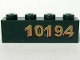 Part No: 3010pb097R  Name: Brick 1 x 4 with Gold '10194' Right Side Pattern (Sticker) - Set 10194