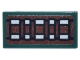 Part No: 3069pb1519  Name: Tile 1 x 2 with Ammo Belt, Black and Silver Rectangles on Reddish Brown Background Pattern (Sticker) - Set 75451