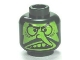 Part No: 3626pb0665  Name: Minifigure, Head Lime Face with Angry Eyebrows, Large Eyes, Long Nose, Beard, and Open Mouth with Top Teeth Pattern