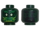 Part No: 3626pb3389  Name: Minifigure, Head Dual Sided Green Eyebrows and Face Paint with Lime Highlights, Yellowish Green Eyes / Black Eyebrows, Goatee, and Eyes Pattern
